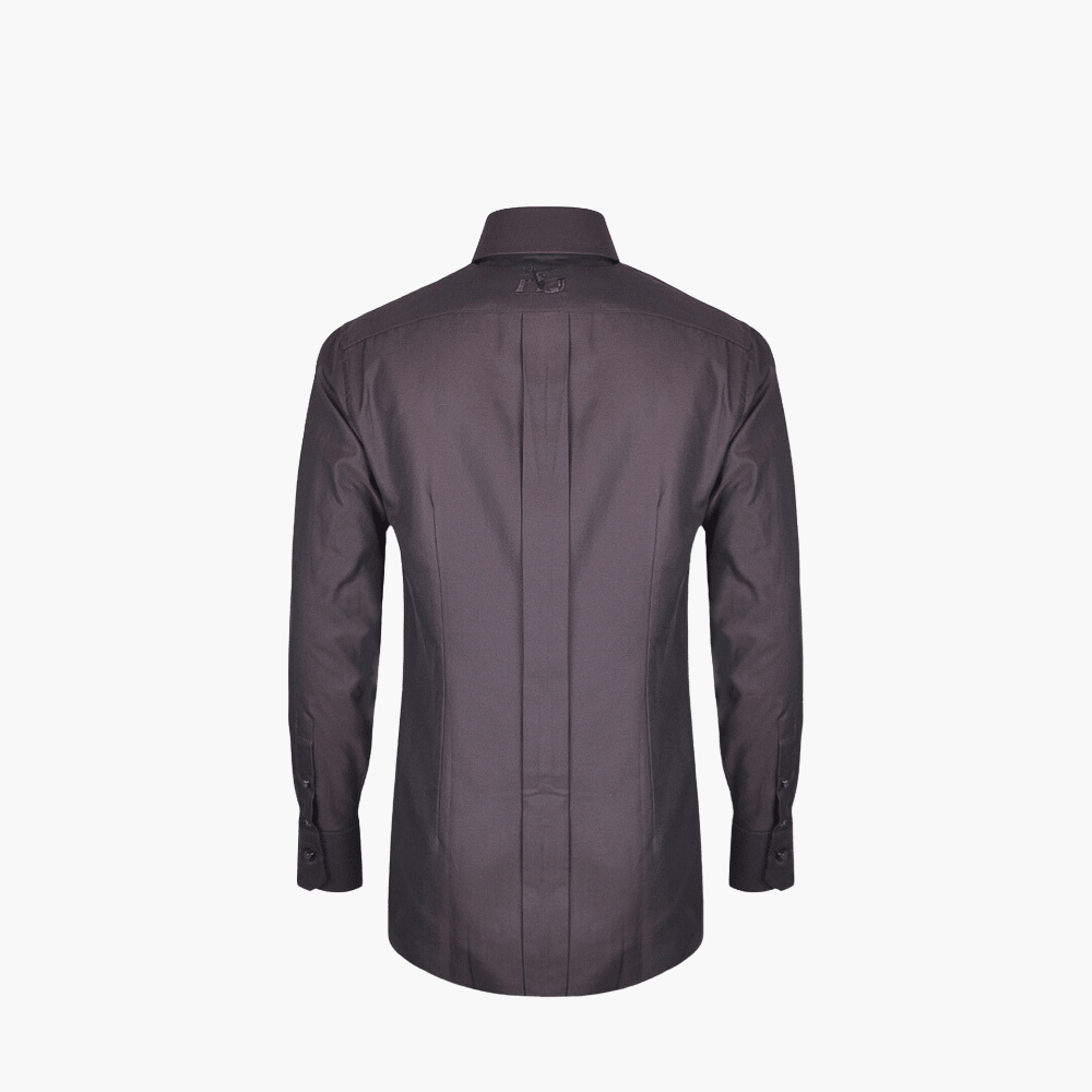 Brown Alloro Logo Corleone Shirt - Angelo Galasso - Luxury Italian Menswear London