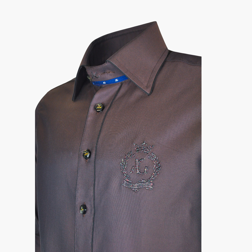 Brown Alloro Logo Corleone Shirt - AG23S1HAS19