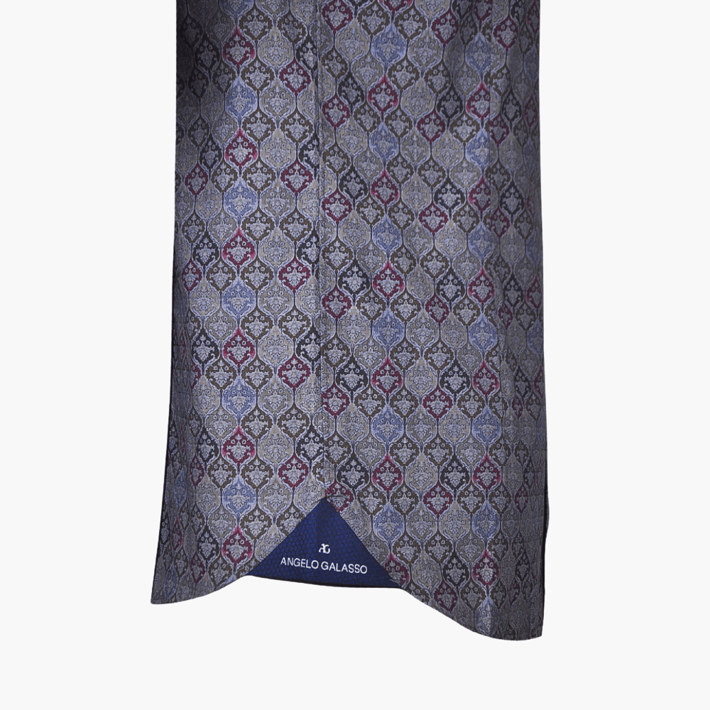 Grey Ogee Short Sleeves Corleone Shirt - Angelo Galasso - Luxury Italian Menswear London
