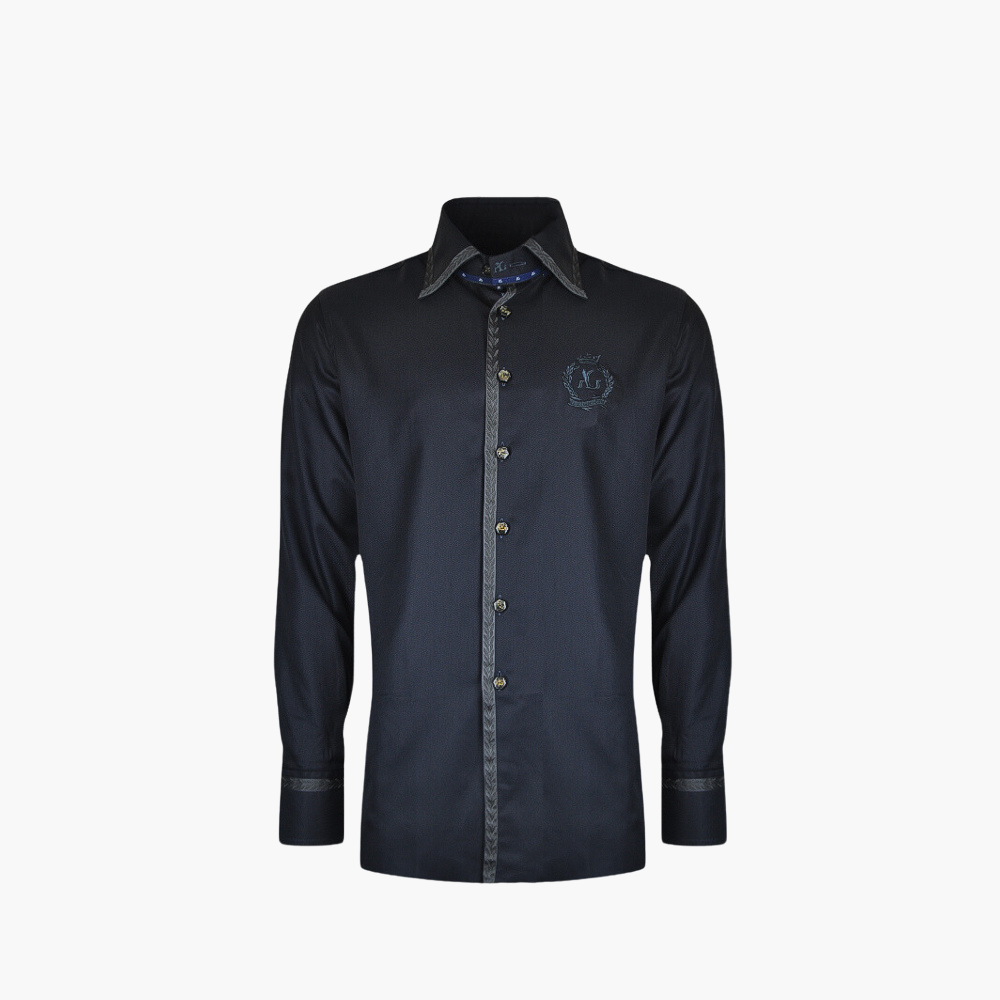 Black Metallic Jacquard Alloro Shirt - AG23S1HAS24
