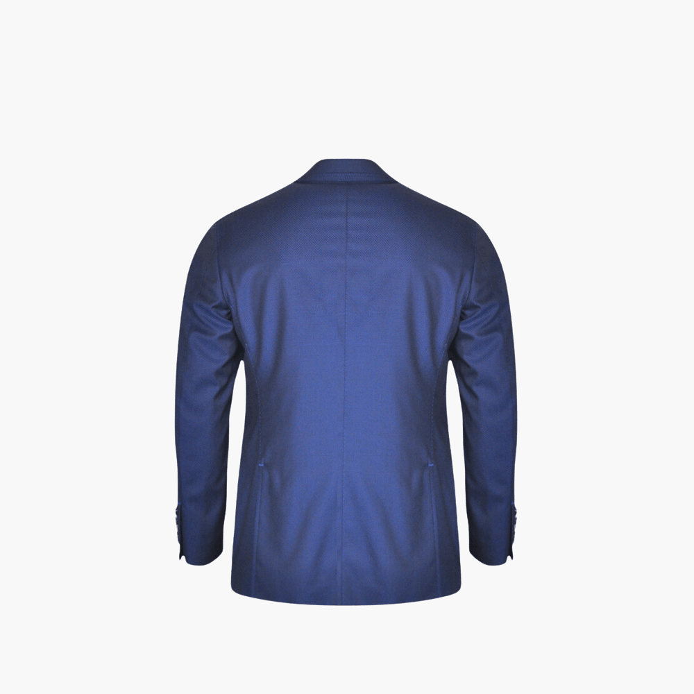 Blue Wool Suit - Angelo Galasso - Luxury Italian Menswear London