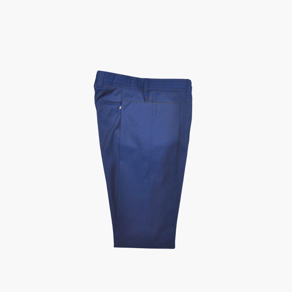Blue Wool Suit - Angelo Galasso - Luxury Italian Menswear London