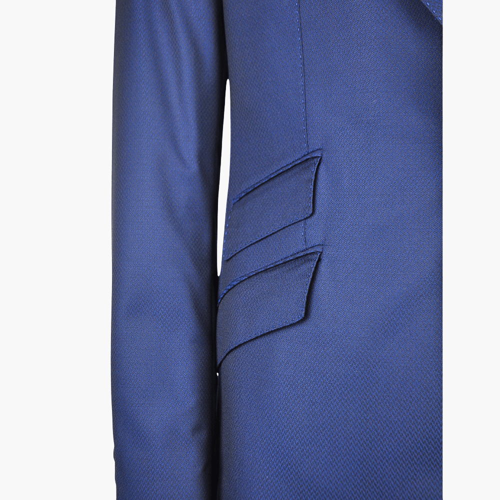 Blue Wool Suit - Angelo Galasso - Luxury Italian Menswear London