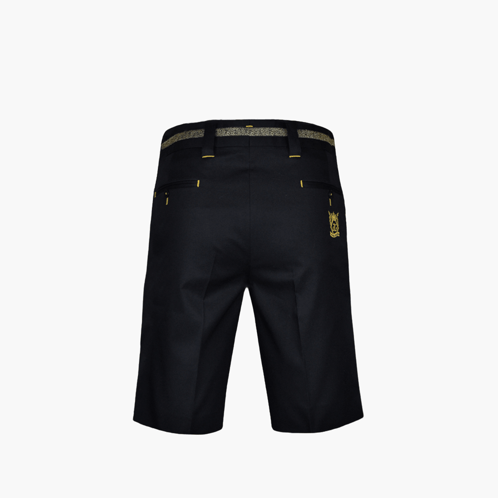 Black Hexagonal Bermuda - Angelo Galasso - Luxury Italian Menswear London
