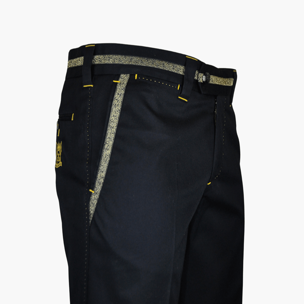 Black Hexagonal Bermuda - Angelo Galasso - Luxury Italian Menswear London