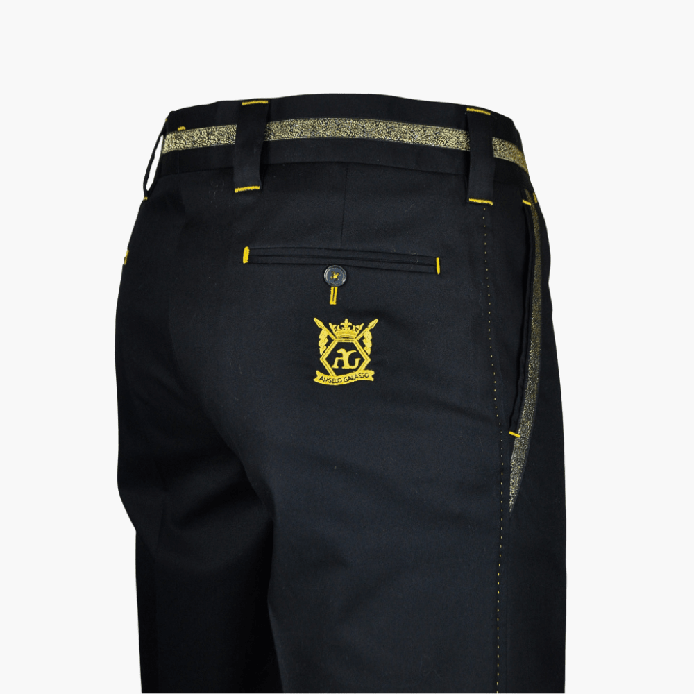 Black Hexagonal Bermuda - Angelo Galasso - Luxury Italian Menswear London