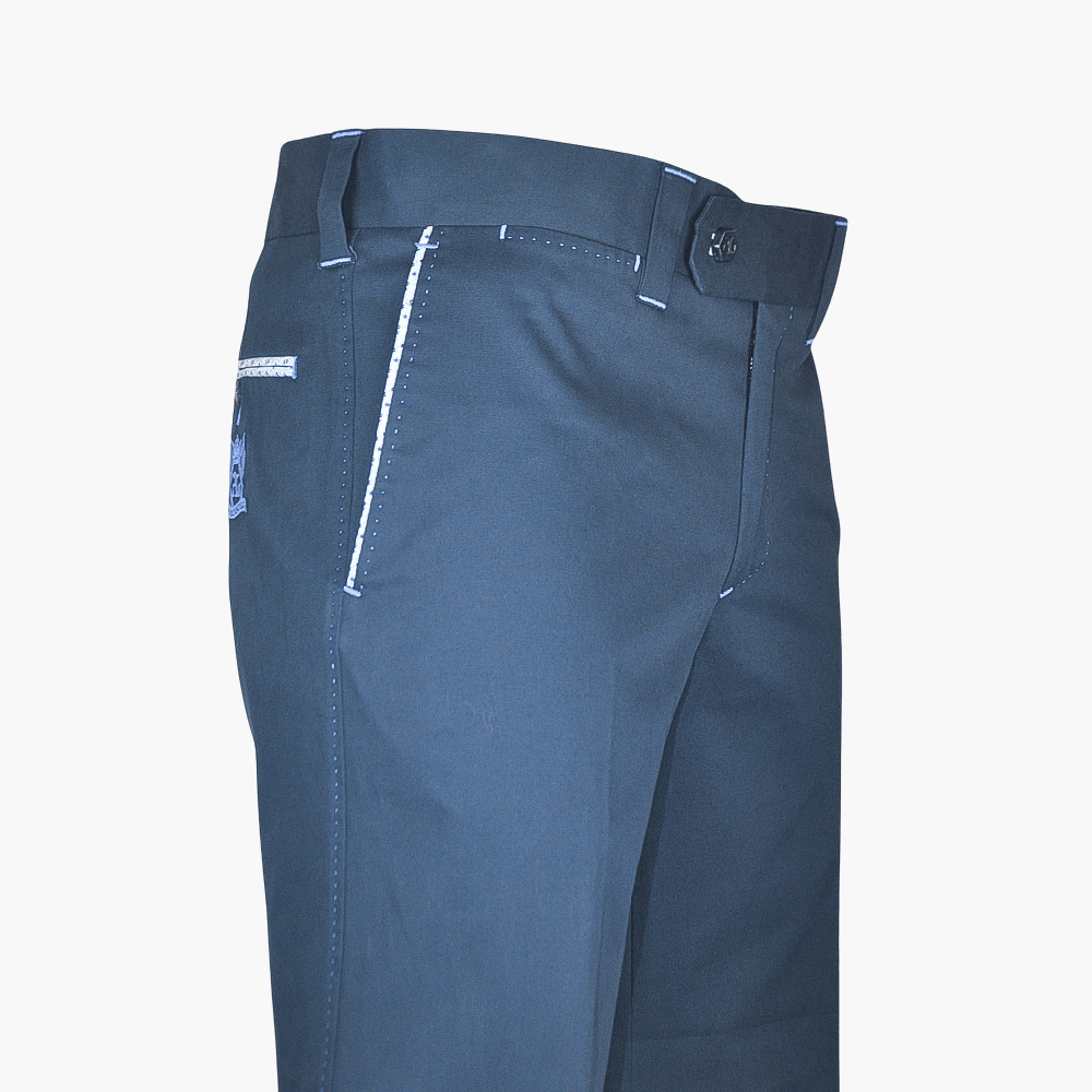 Dark Blue Hexagonal Bermuda - Angelo Galasso - Luxury Italian Menswear London