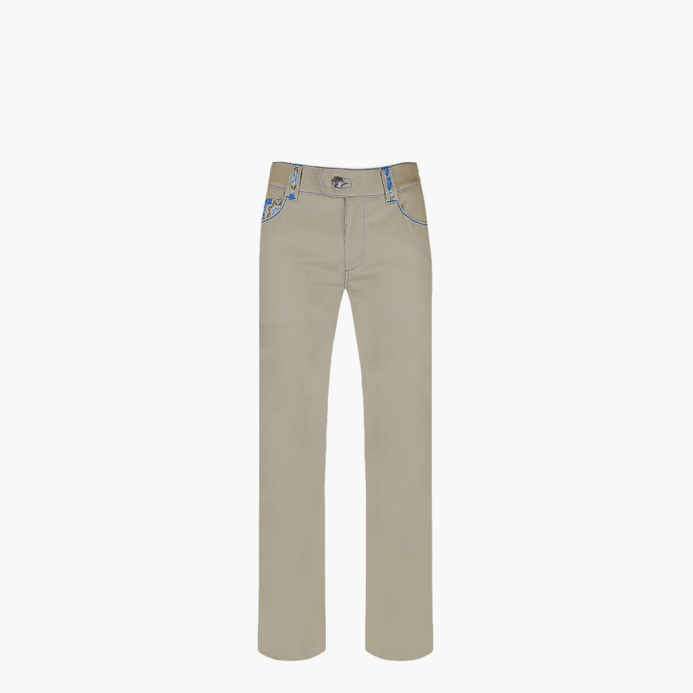 Beige Jeans AG Print - Angelo Galasso - Luxury Italian Menswear London