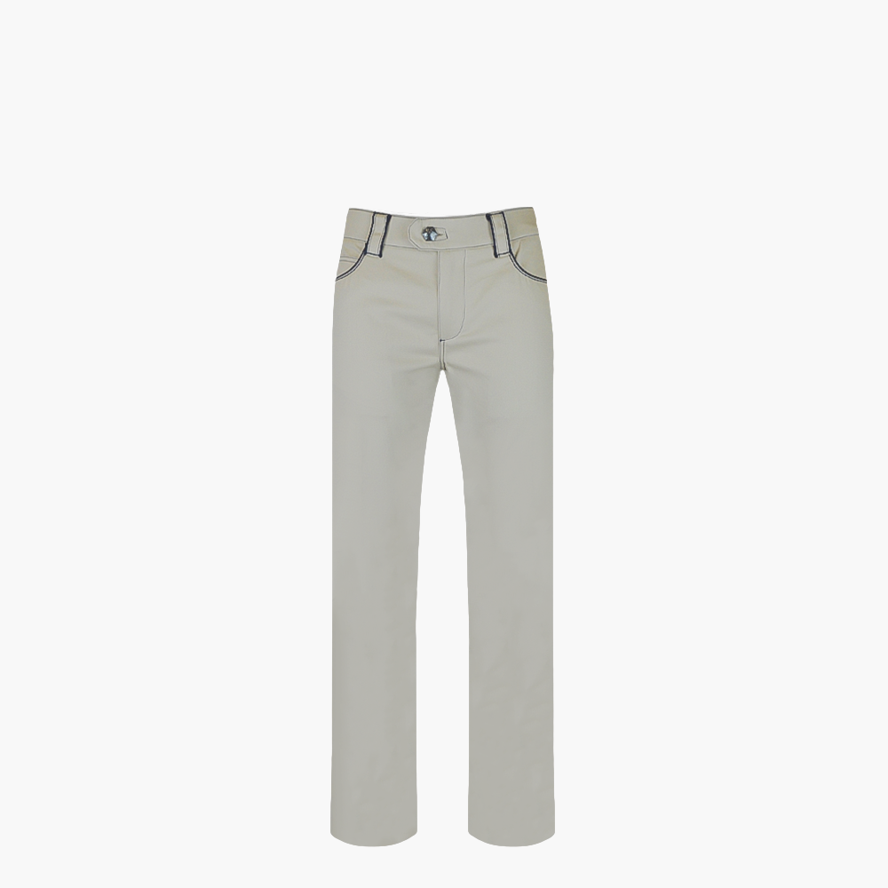 Beige Jeans with Hexagonal Logo - AG23SJJNS02FL