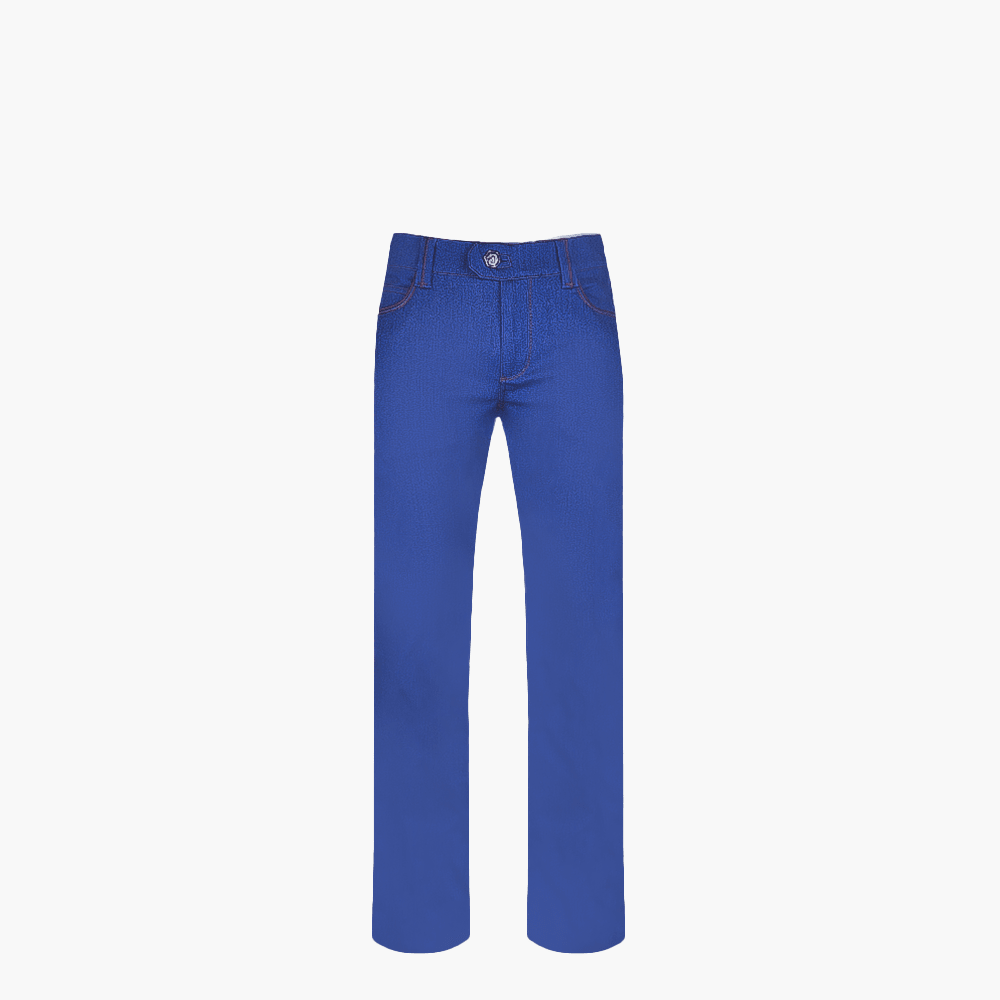 Blue & Red Crown Jeans - Angelo Galasso - Luxury Italian Menswear London