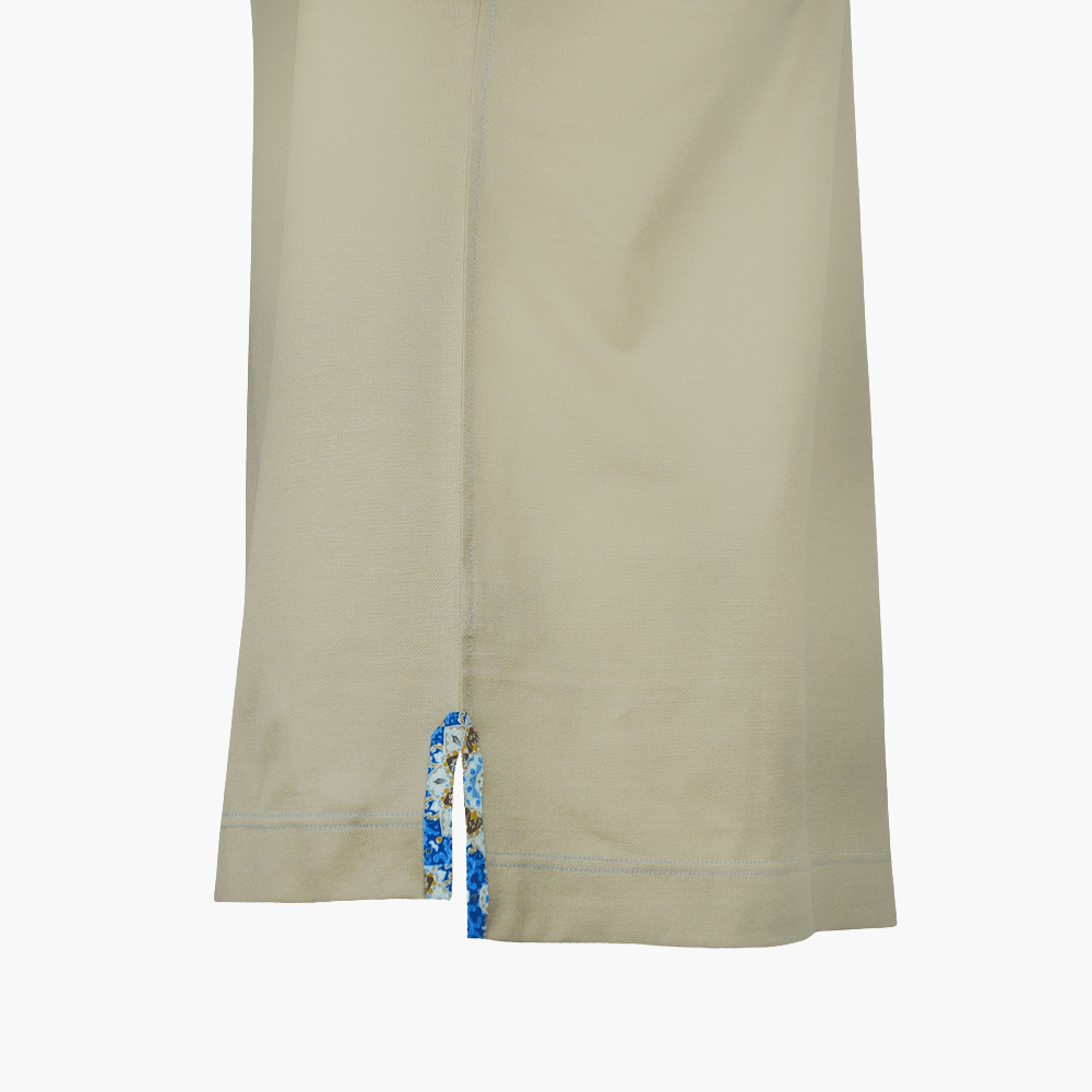 Beige Azulejo & AG Alloro Polo - Angelo Galasso - Luxury Italian Menswear London