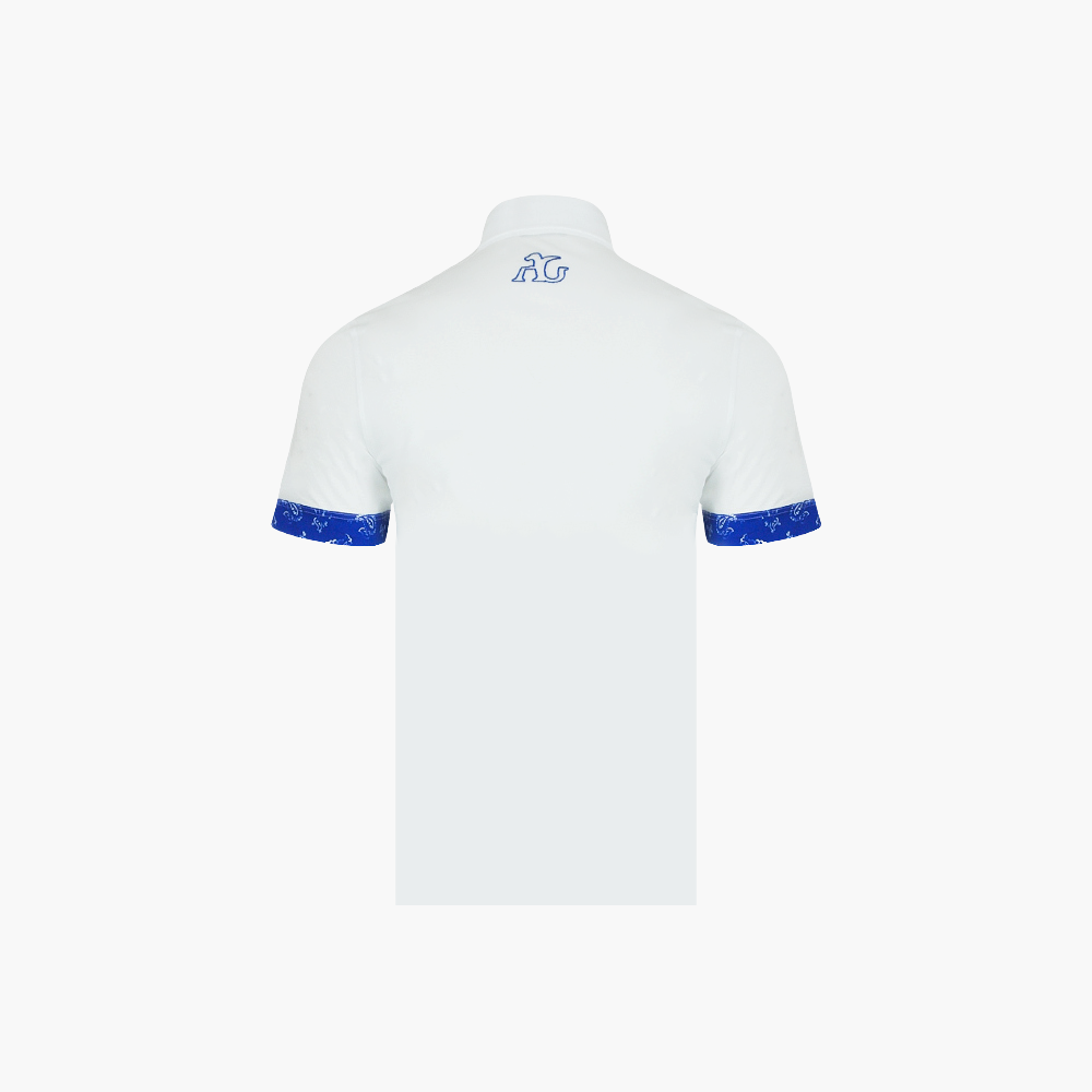 White  Floral & AG Logo Polo - AG23STPLO03FL