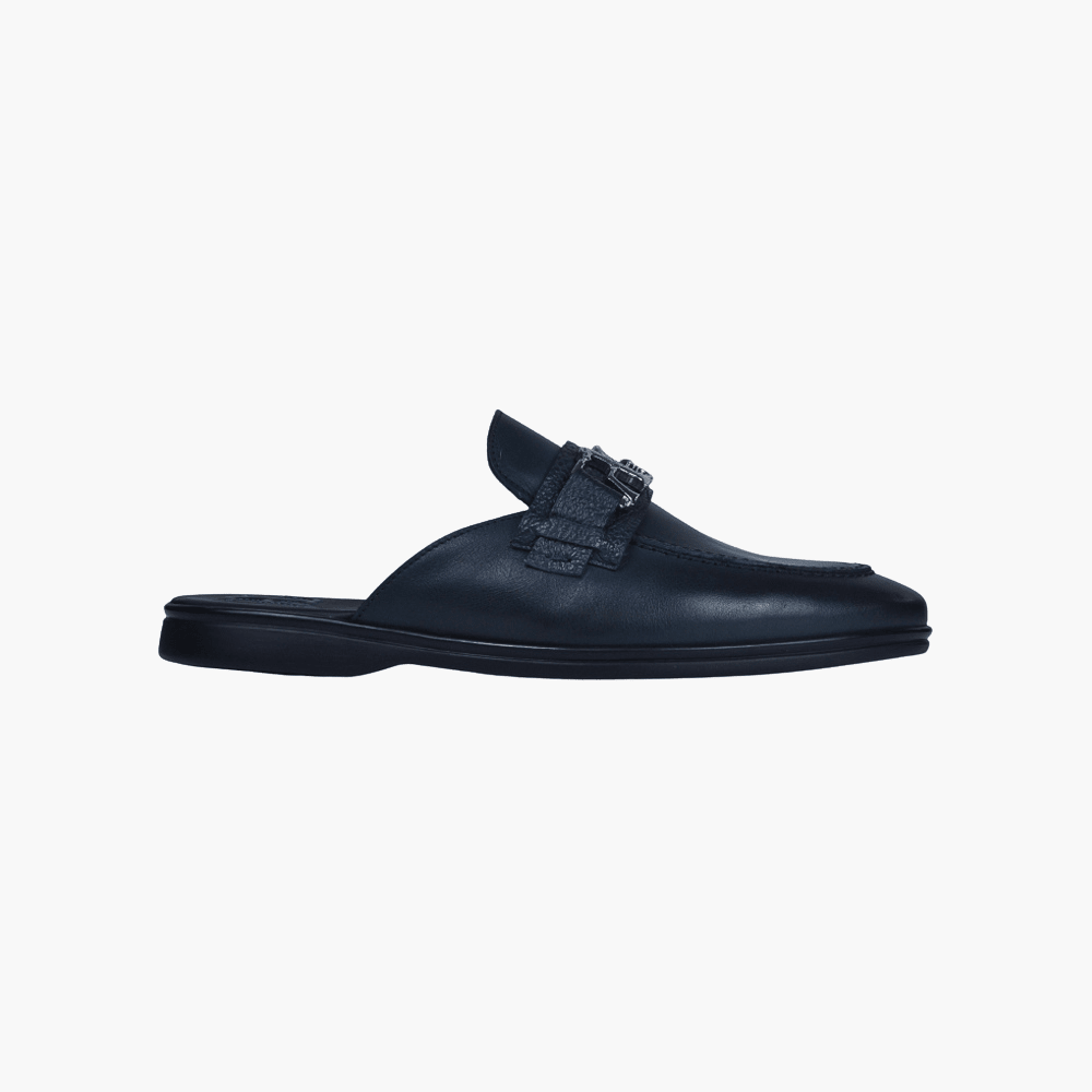 Blue Calfskin Sabot Shoes - Angelo Galasso - Luxury Italian Menswear London