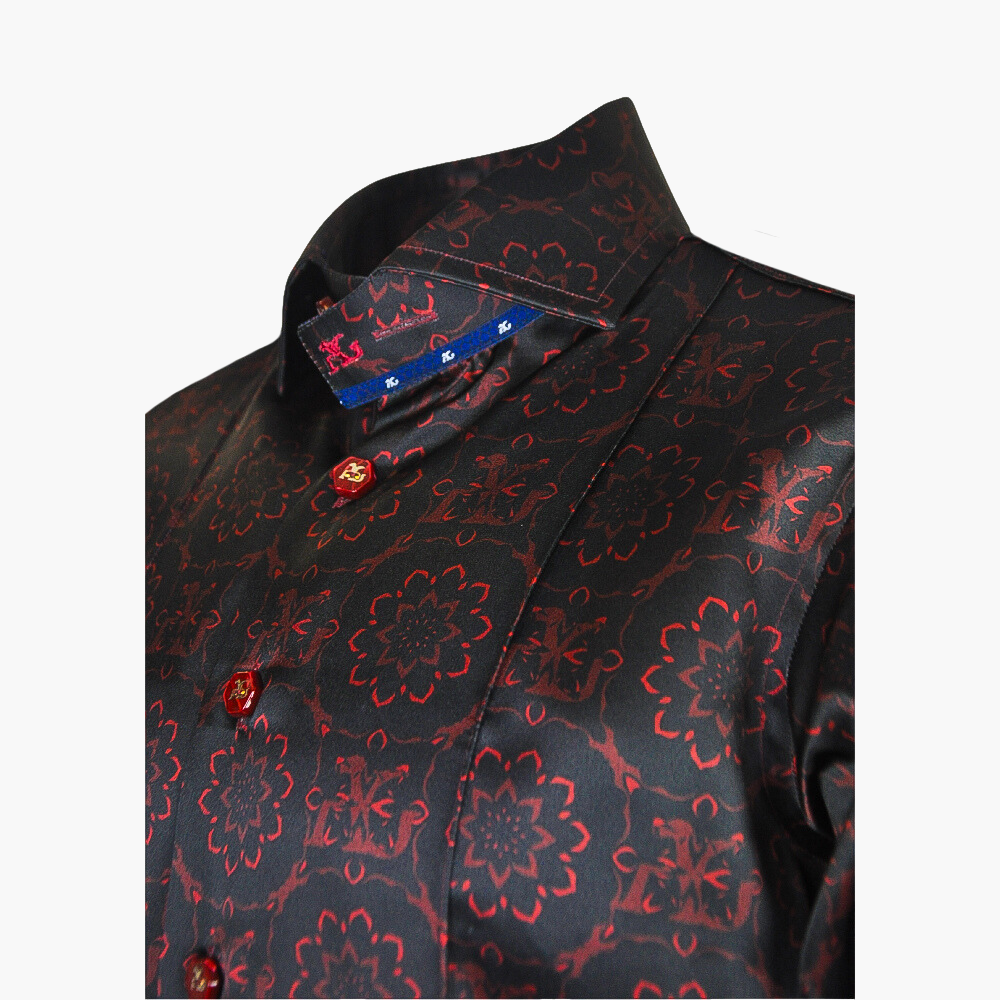 Black & Red AG Custom Print Mason Shirt