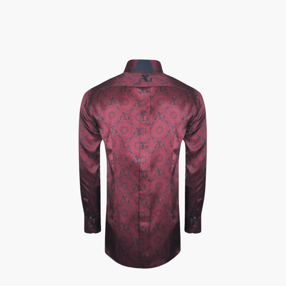 Red & Black Custom Print Shirt - Angelo Galasso - Luxury Italian Menswear London