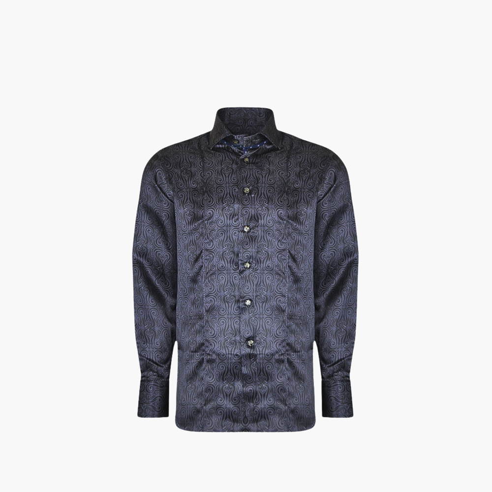 Grey AG Custom Print Mason Shirt - AG23W1HAS05