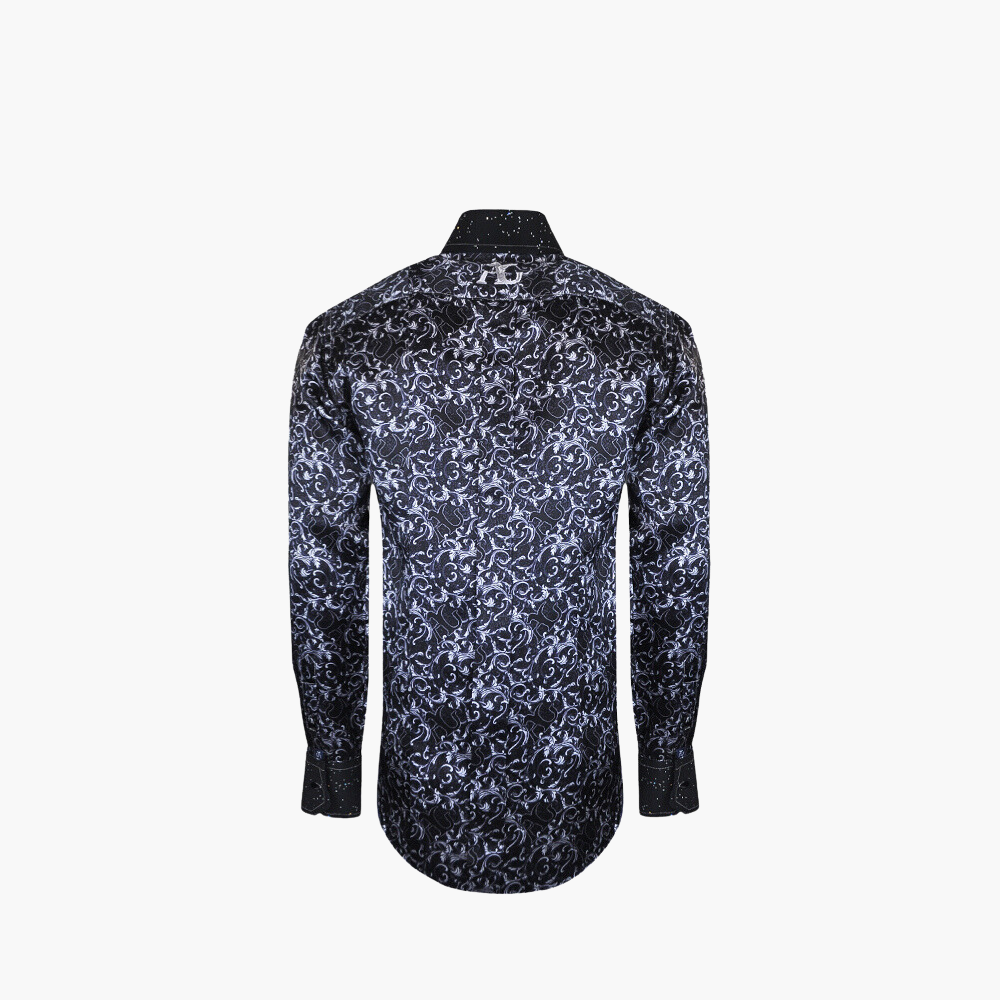 Black Crystal Custom Print Corleone Shirt - AG23W1HAS08