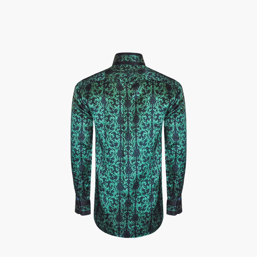 Green & Black Custom Print Mason Shirt