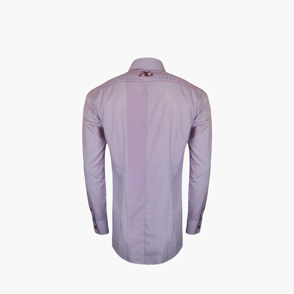 White & Burgundy Striped Corleone Shirt