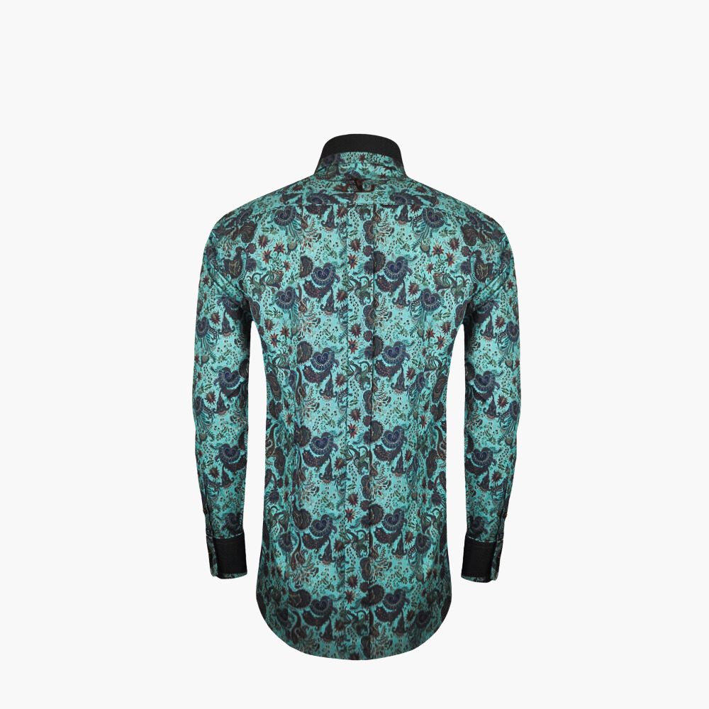 Green Paisley Print Mason Shirt