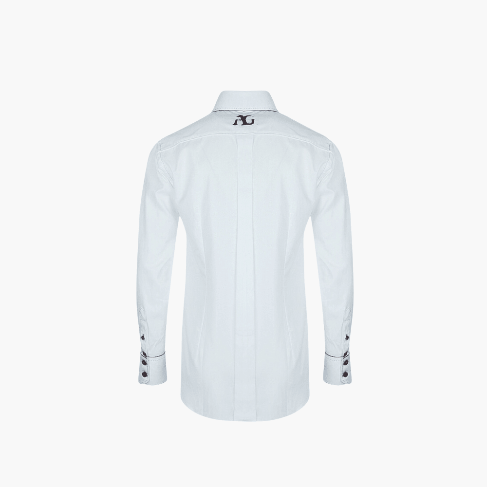 White Watch Cuffs Mason Shirt - Angelo Galasso - Luxury Italian Menswear London