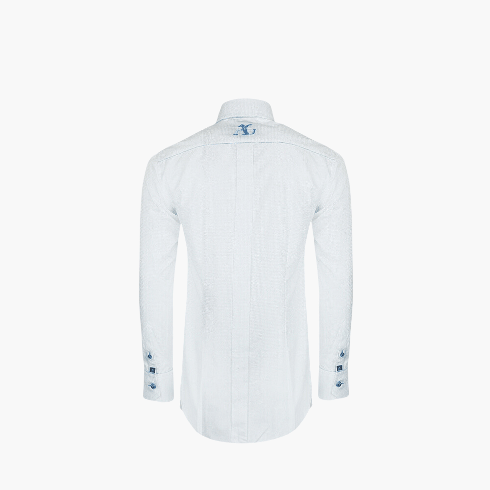 White Alloro Logo Mason Shirt - Angelo Galasso - Luxury Italian Menswear London