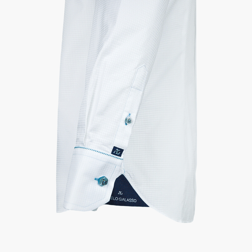 White Alloro Logo Mason Shirt - Angelo Galasso - Luxury Italian Menswear London