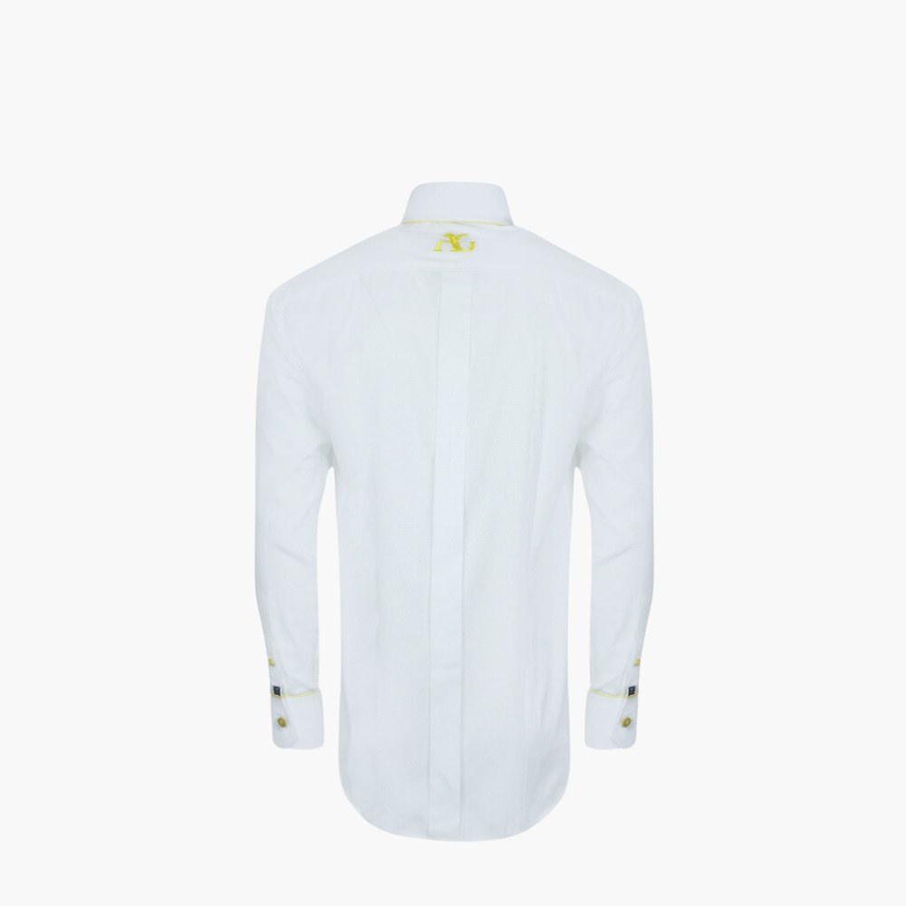 White & Yellow Araldica Shirt - AG23W1HAS22
