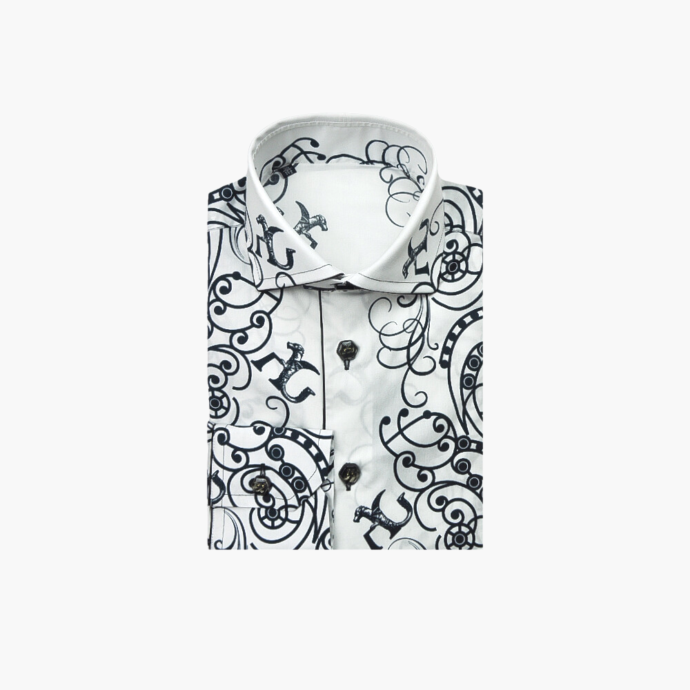 White & Black Ramage Mason Shirt