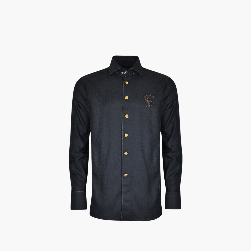 Black with Brown Crown Mason Shirt - AG23W1HAS23