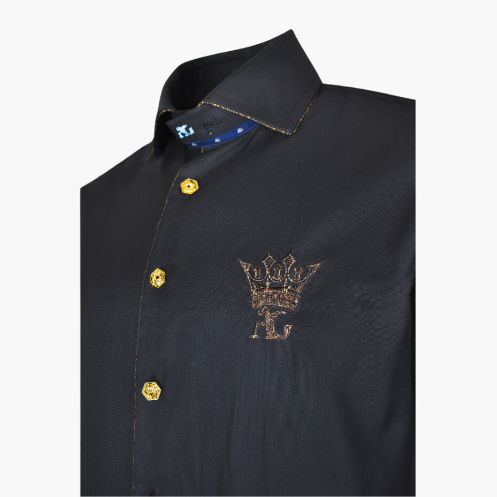 Black with Brown Crown Mason Shirt - AG23W1HAS23