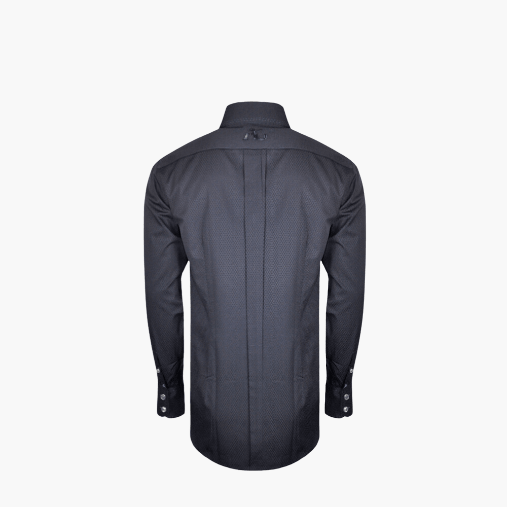 Black Hexagonal Watch Cuff Mason Shirt - Angelo Galasso - Luxury Italian Menswear London