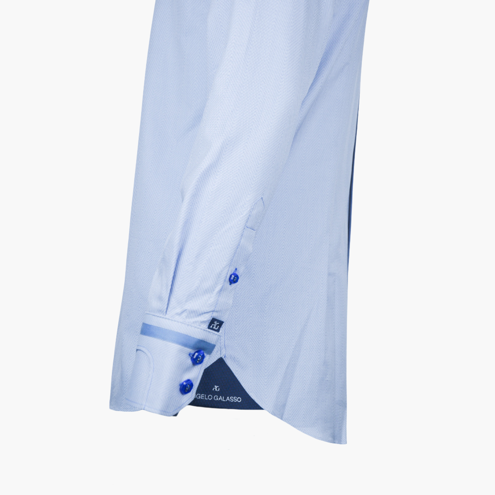 Light Blue Twill Watch Cuff Mason Shirt - AG23W1HAS27