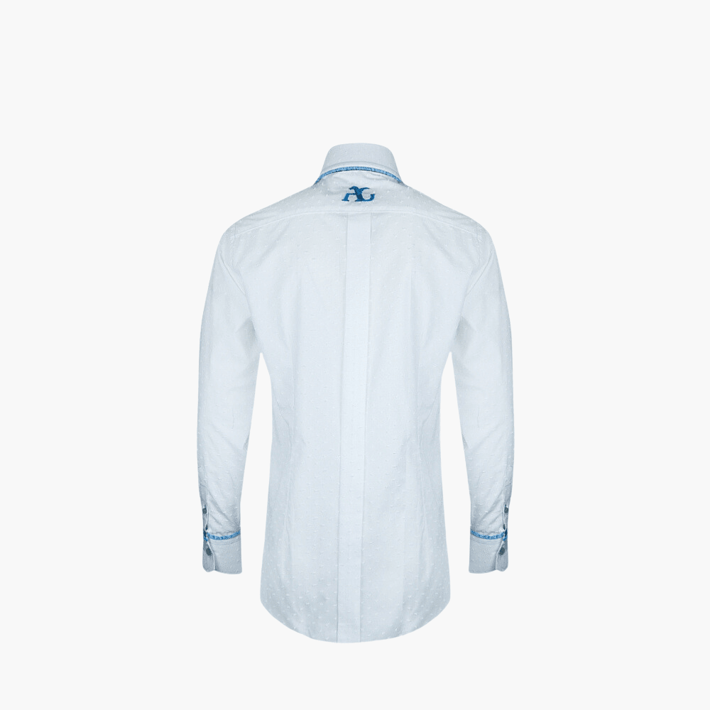 White Fil Coupe Mason Shirt - Angelo Galasso - Luxury Italian Menswear London
