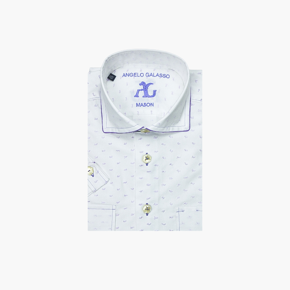 Lilac Fil Coupe Short Sleeves Shirt - AG23W1HAS30
