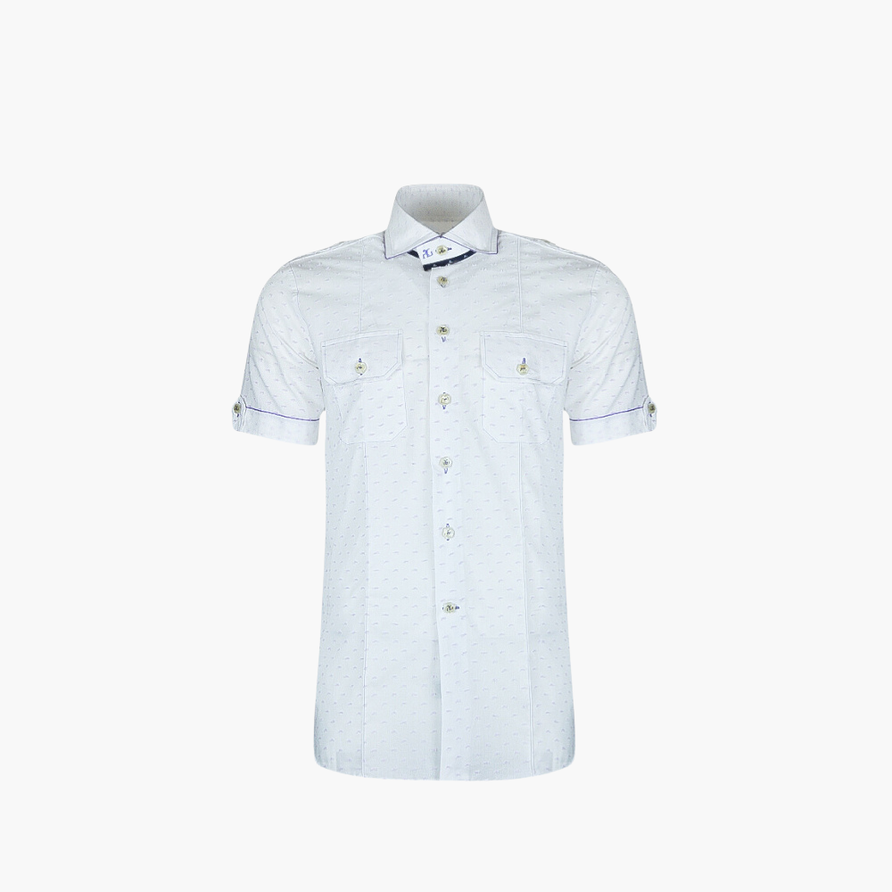 Lilac Fil Coupe Short Sleeves Shirt - AG23W1HAS30