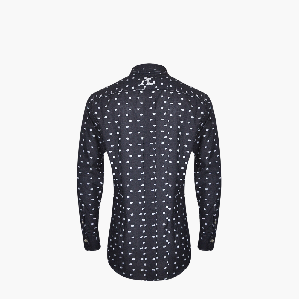 Black Grey Fil Coupe Mason Shirt - AG23W1HAS31