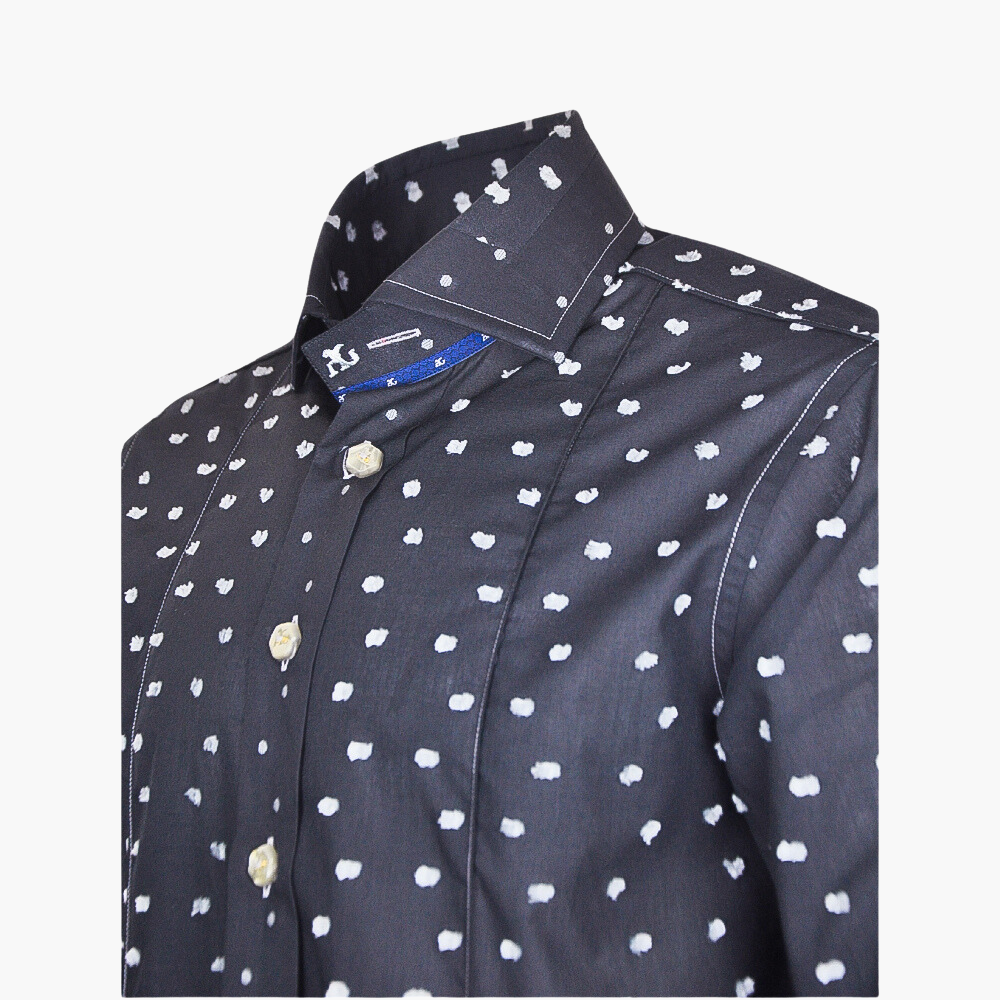 Black Grey Fil Coupe Mason Shirt - AG23W1HAS31