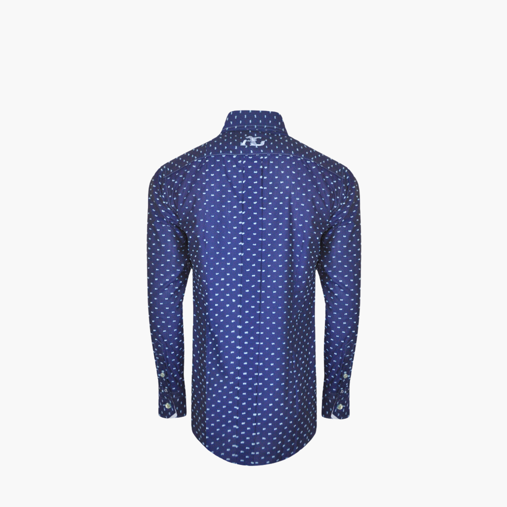 Blue Fil Coupe Caputi Shirt - AG23W1HAS32