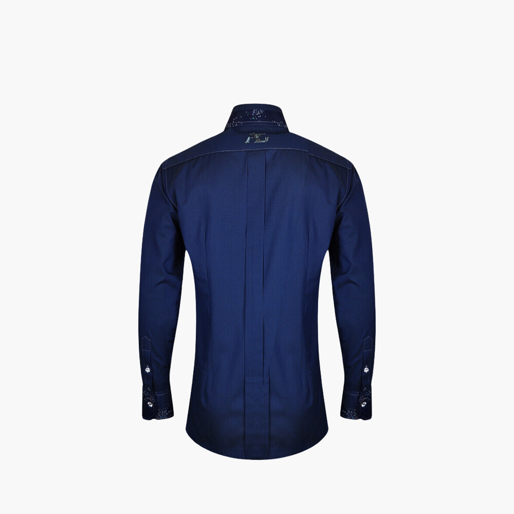 Blue Crystal Crown Mason Shirt