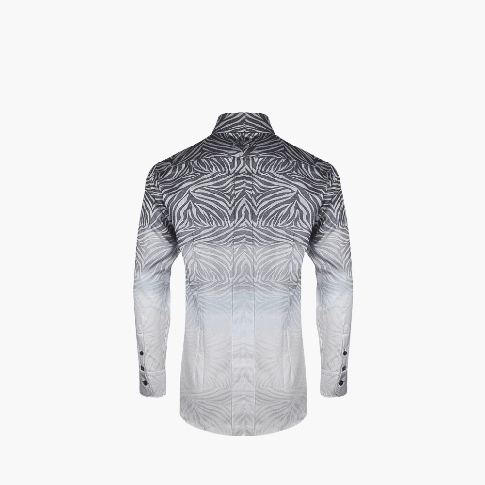 Angelo Galasso Grey Muted Zebra Shirt - Angelo Galasso - Luxury Italian Menswear London