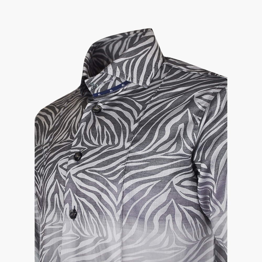 Grey Muted Zebra Shirt - AG23W1HAS39