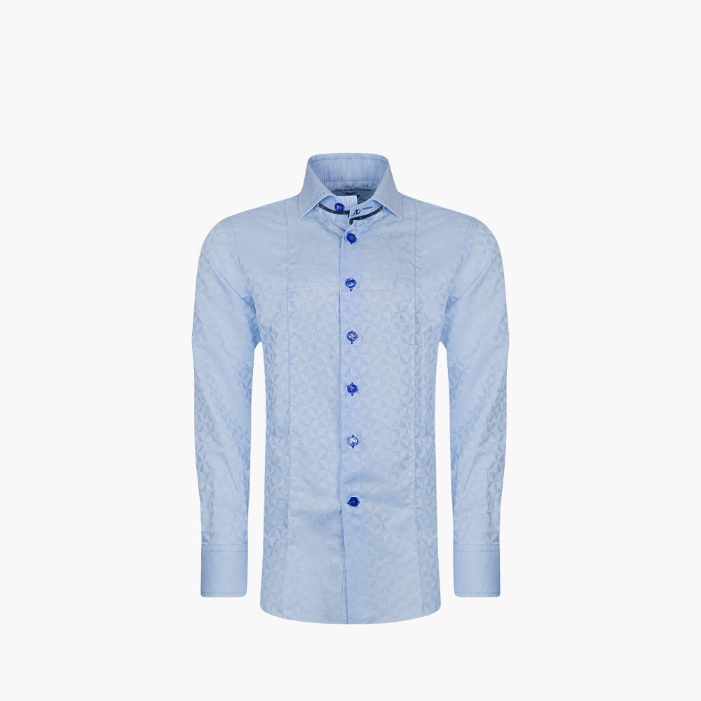 Light Blue Optical Mason Shirt - AG23W1HAS40