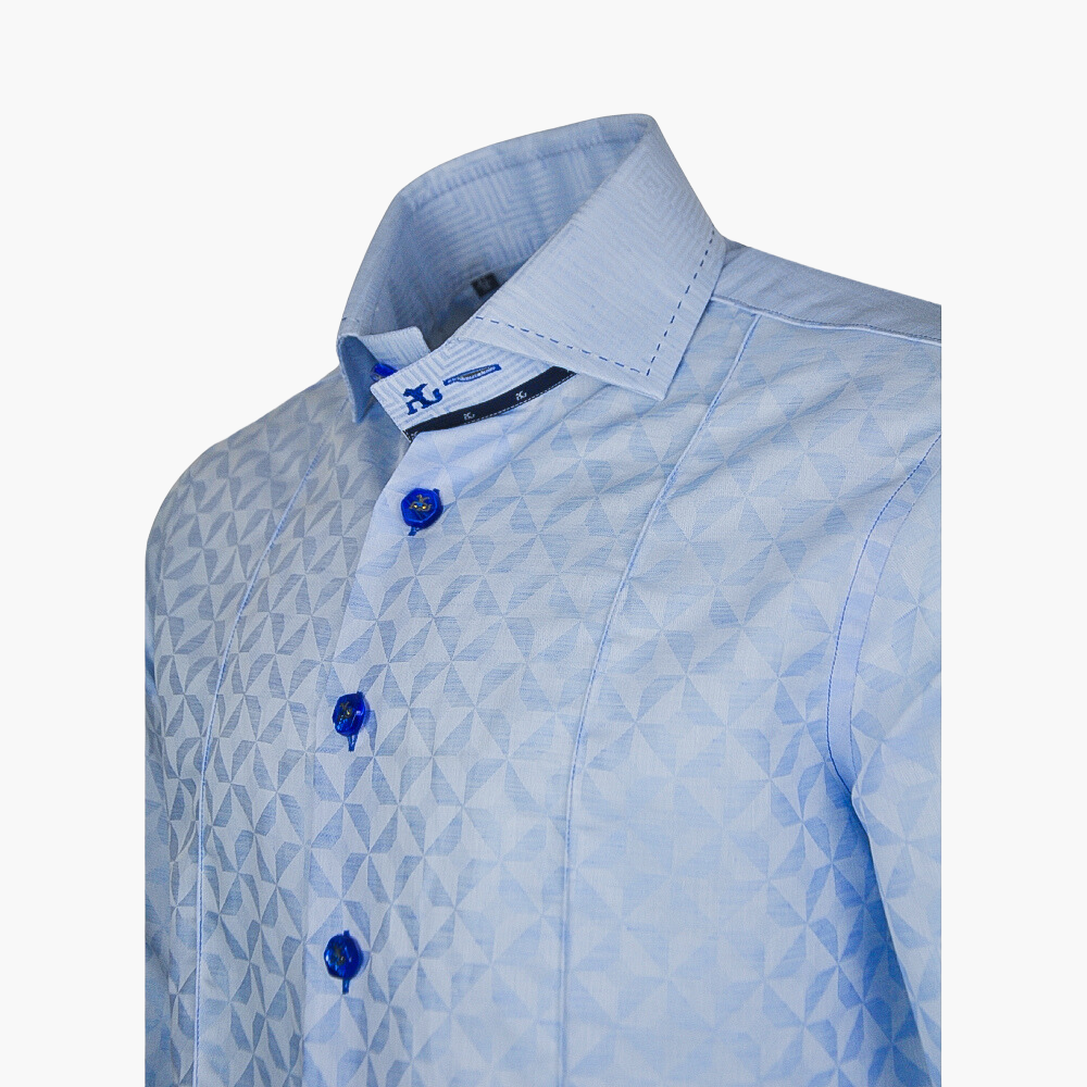 Light Blue Optical Mason Shirt - AG23W1HAS40