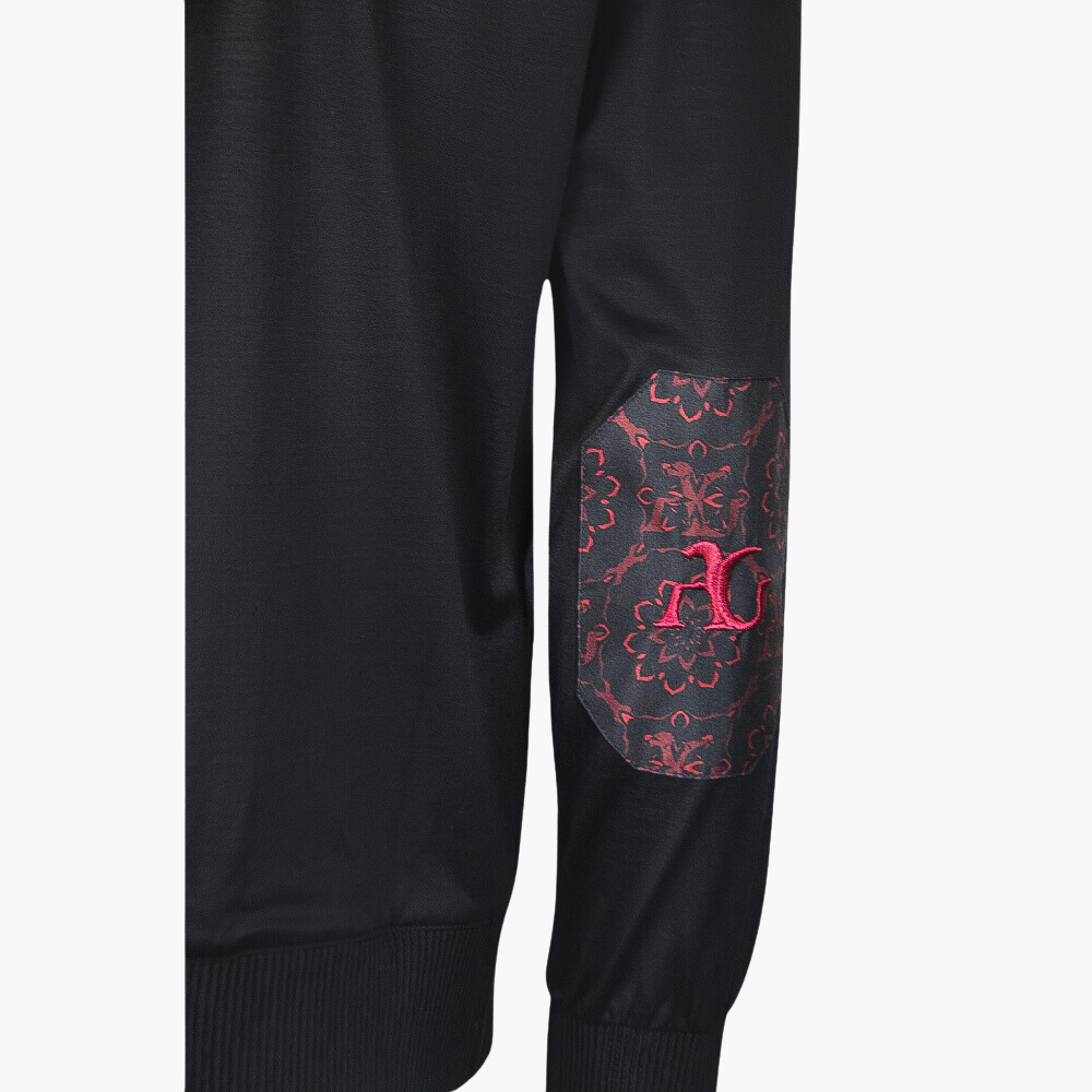 Red & Black Silk and Jersey Jacket -  AG23W6MEC01