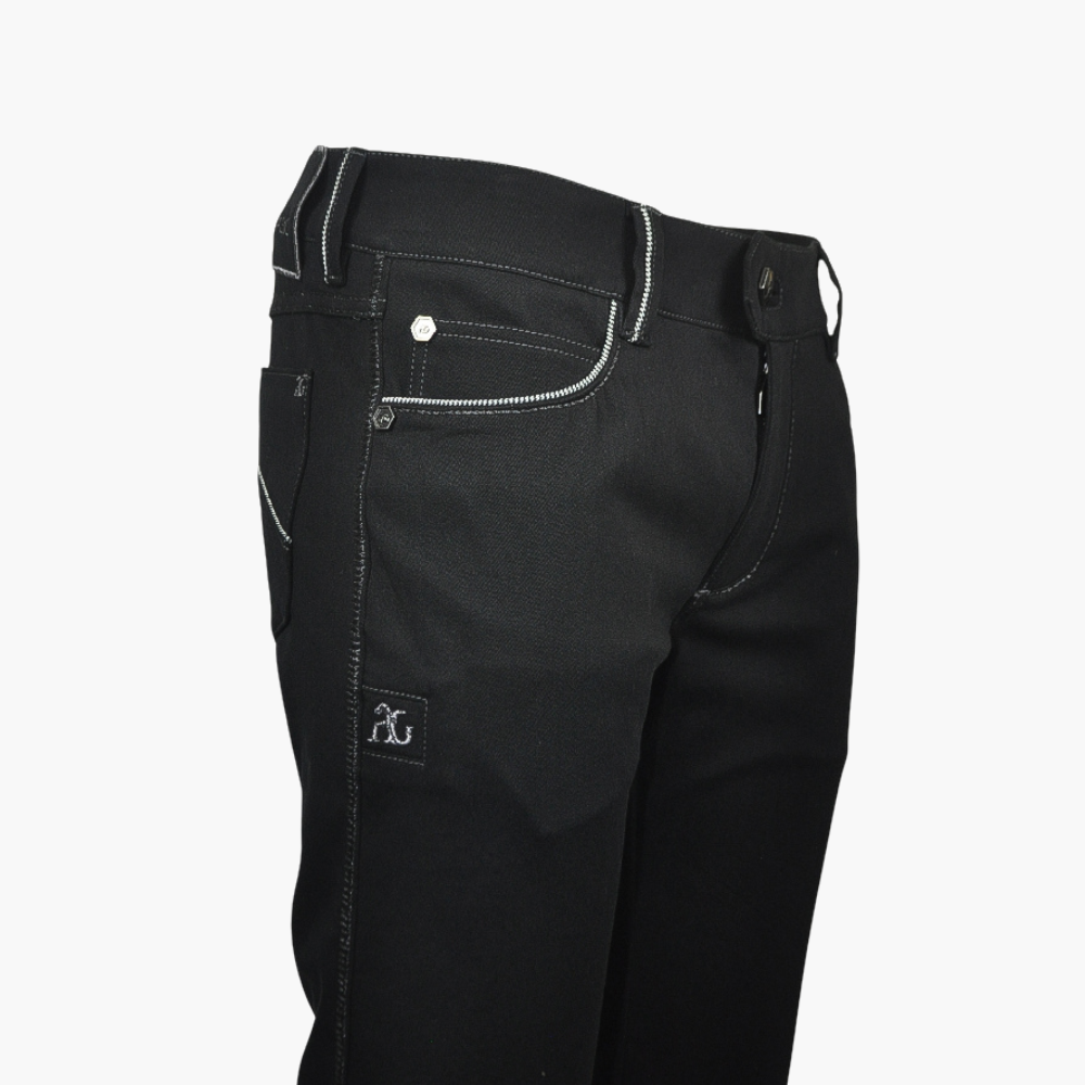 Black Jeans with  Grey Alloro Logo -