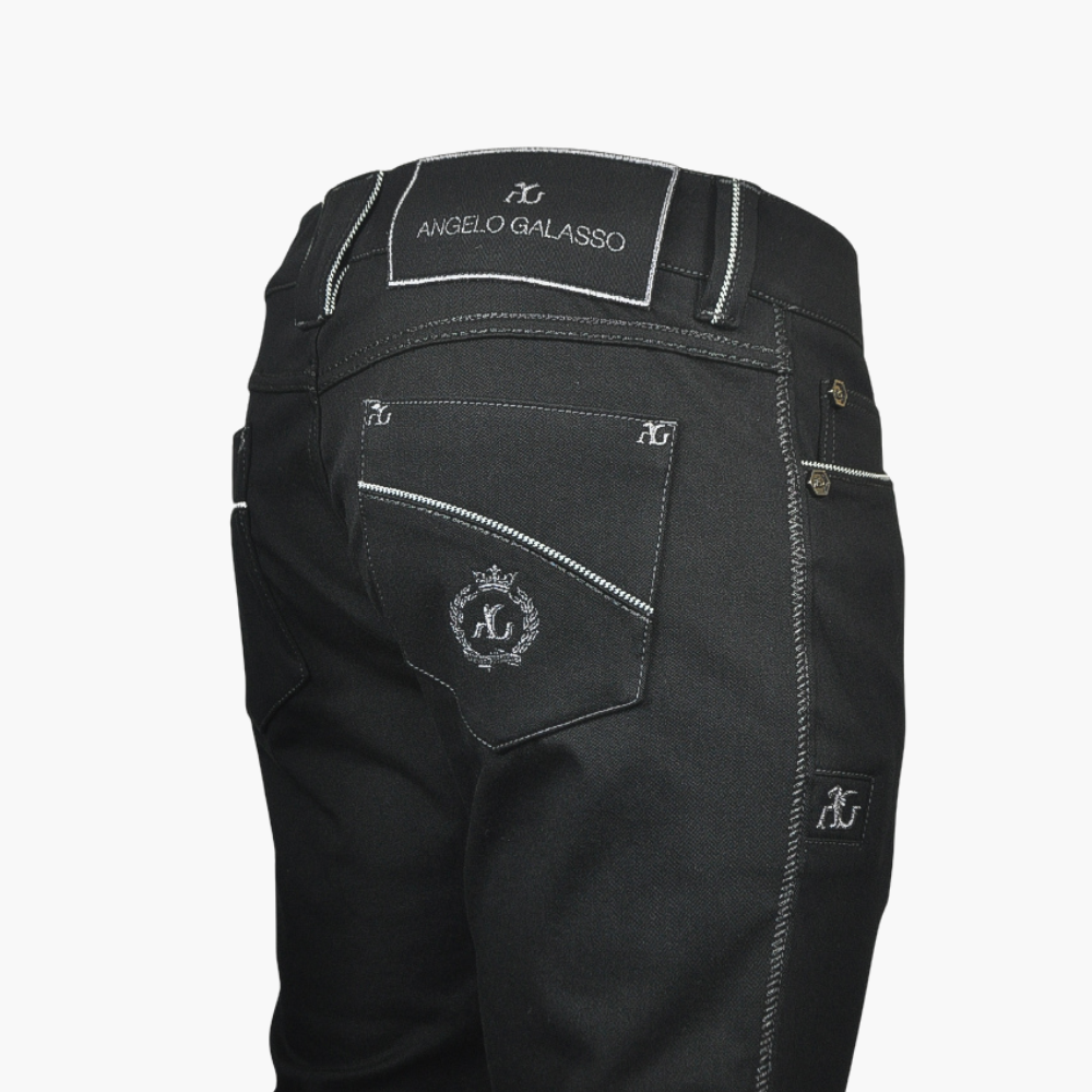 Black Jeans with  Grey Alloro Logo -