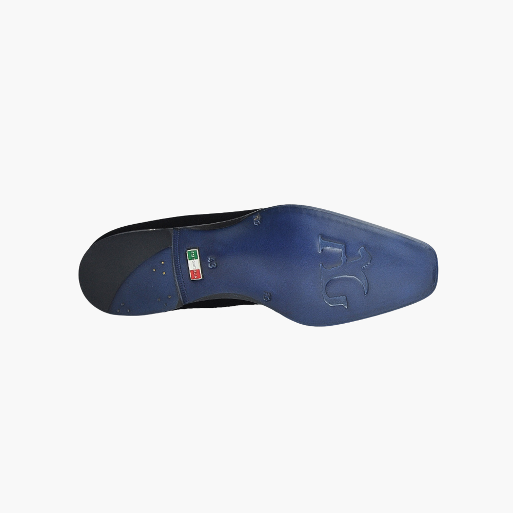 Black Velvet Araldica Slip-on Shoes - AG23WSGAL02