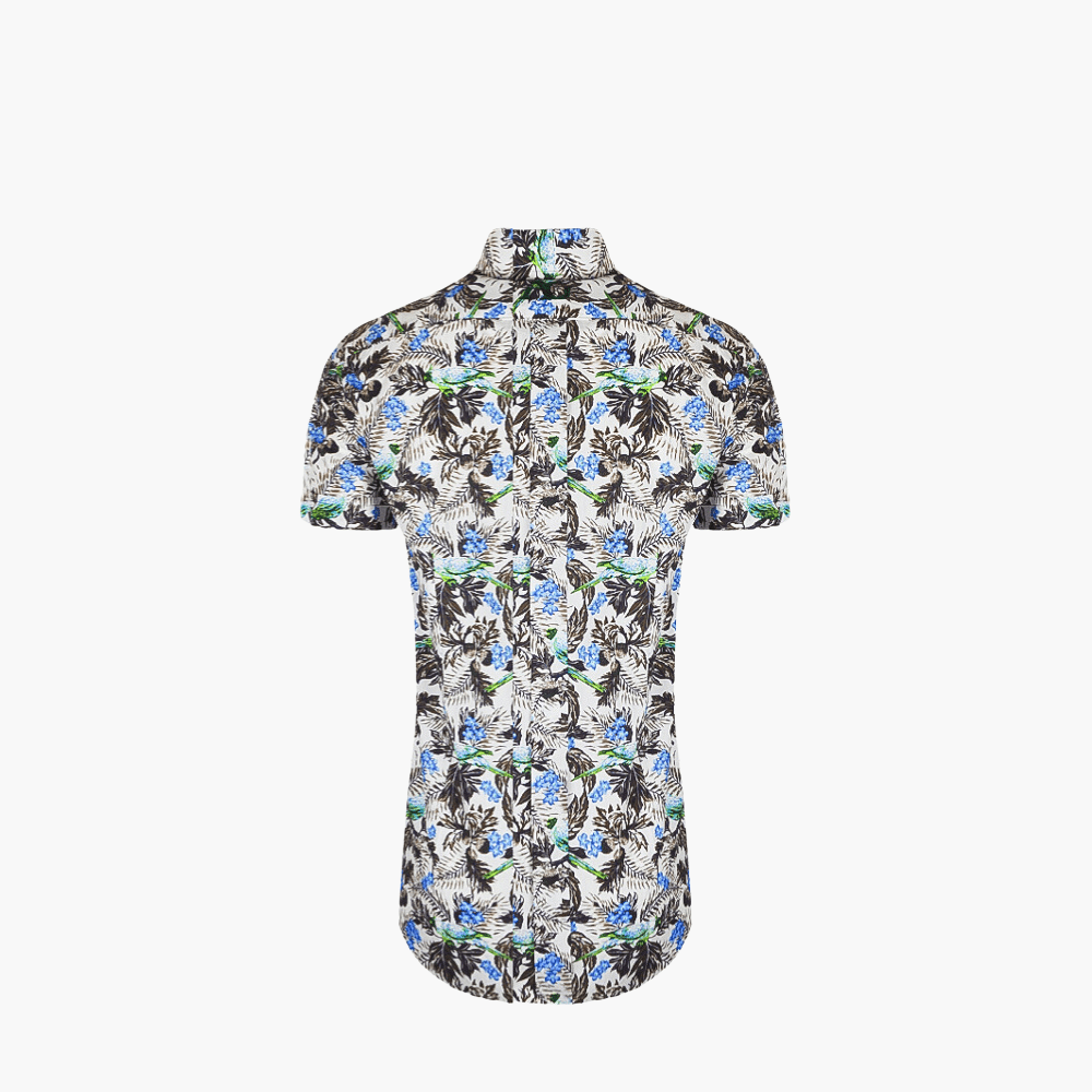 AG Tropical Short Sleeves Shirt - Angelo Galasso - Luxury Italian Menswear London
