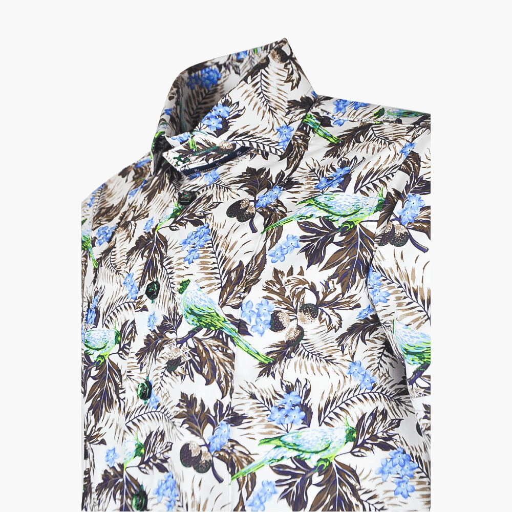 AG Tropical Short Sleeves Shirt - Angelo Galasso - Luxury Italian Menswear London